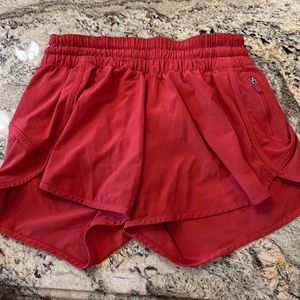 Red lulu lemon shorts - 4 inch